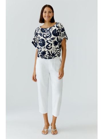 Oui Bluse in white blue