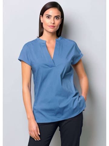 Alba Moda Bluse mit V-Ausschnitt in blau