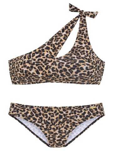 Bruno Banani Bustier-Bikini in braun-bedruckt