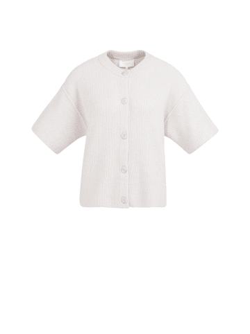 YAYA Strickcardigan mit kurzem Arm in Gray Lilac Melange