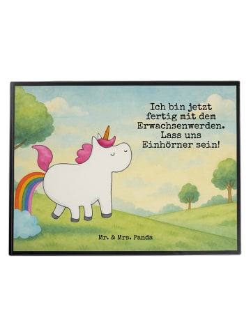 Mr. & Mrs. Panda Schreibunterlage Einhorn Pupsen Design mit Spruch in Weiß