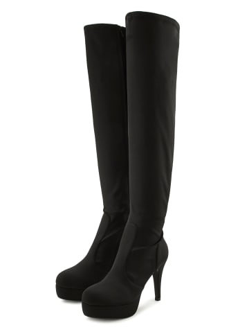 LASCANA Belle Affaire Overkneestiefel in schwarz