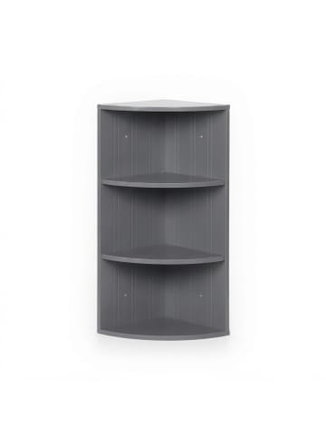 relaxdays Eckregal in Grau - (B)35 x (H)62 x (T) 25 cm