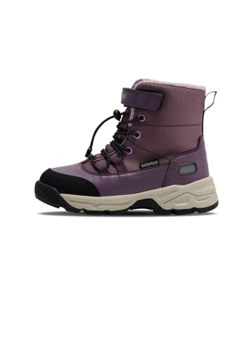 Hummel Klettverschluss Stiefel Snow Boot Draußen Kinder in BLACK PLUM