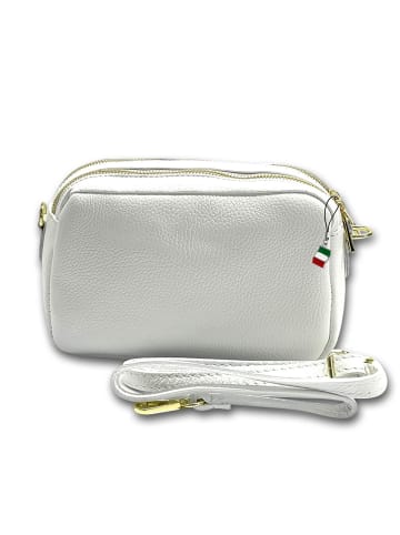 Florence Leder Umhängetasche Florence Tasche weiß ca. 22cm