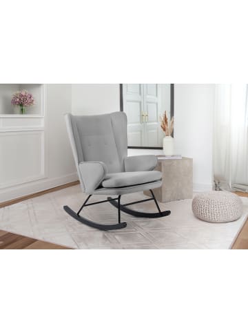 Kayoom Stuhl Schaukelstuhl Melorie in grau