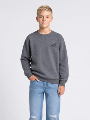 Petrol Industries Meliertes Sweatshirt mit Rundhals Forgerun in Schwarz