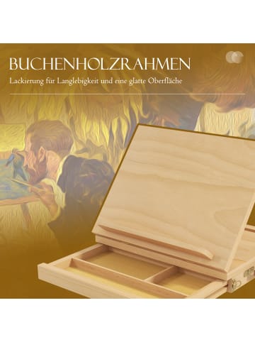 Vinsetto Tischstaffelei-33,5L x 26B x 26H cm-Naturholz