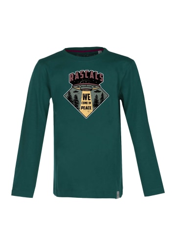 Band of Rascals Longsleeves " We Come In Peace " in racing-green