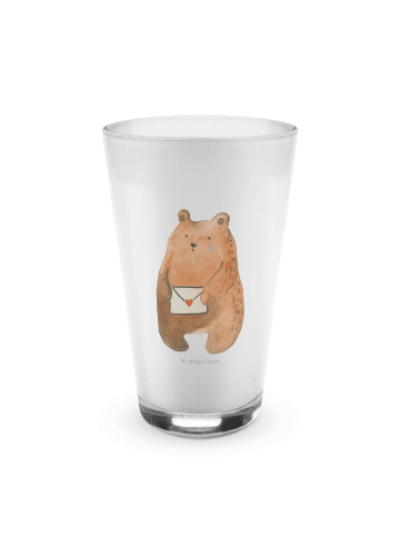 Mr. & Mrs. Panda Latte Macchiato Glas Bär Vermissen ohne Spruch in Transparent