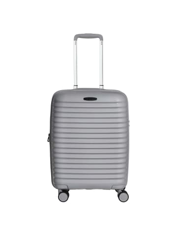 D&N Travel Line 4500+ - 4-Rollen-Kabinentrolley S 55 cm erw. (schwarz) in grau