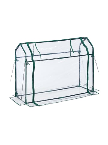 relaxdays Foliengewächshaus in Transparent - (B)124 x (H)92 x (T)42 cm