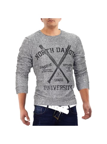 Sublevel Sweatshirt College ID653 in Hellgrau