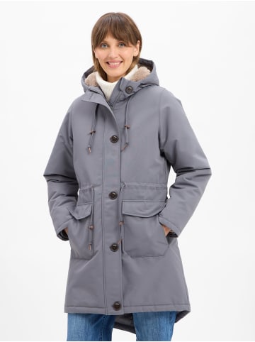 Derbe Mantel Festholm in grau blau - 0002