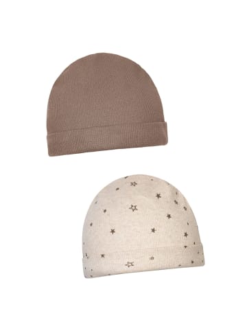 Minoti 2er-Set: Beanies BABYRIBBEIGE 5 in stone