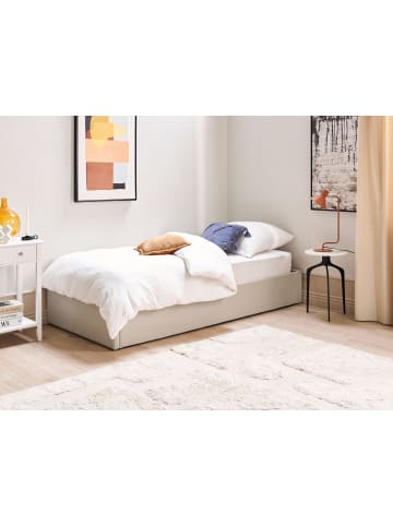 Beliani Einzelbett DINAN in Beige - (W) 99 x (H) 31 x (L) 214 cm