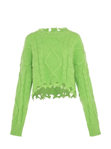 myMo Damen Strickpullover in LIMETTE