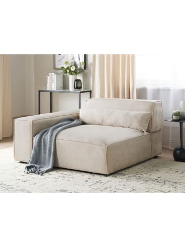 Beliani Sofaelement HELLNAR in Beige - (W) 131 x (H) 70 x (L) 126 cm