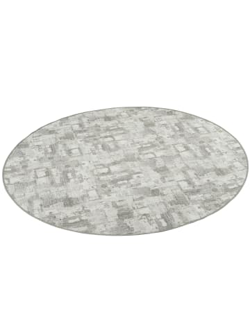 Snapstyle Feinschlingen Velour Teppich Strong Trend Rund in Hellgrau