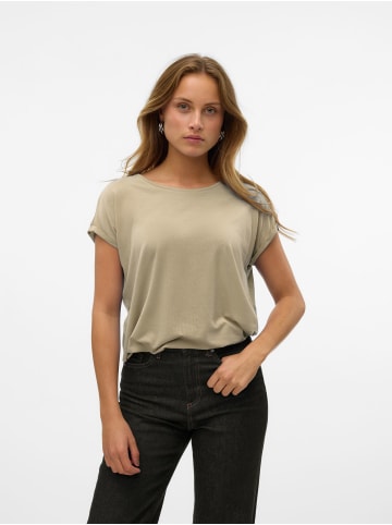 Vero Moda 2er-Pack T-Shirt Einfarbiges Stretch Oberteil in Navy-Braun