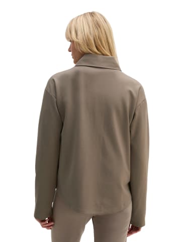 Marc O'Polo Jersey-Zip-Jacke loose in Chalky Brown