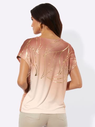 creation L Shirt in ecru-papaya-bedruckt