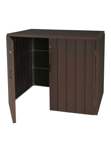 MCW 2er-/4er-WPC-Mülltonnenverkleidung J28, Braun