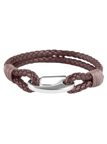 Adeliás Unisex Armband – Textilarmband aus Leder 22 cm in braun