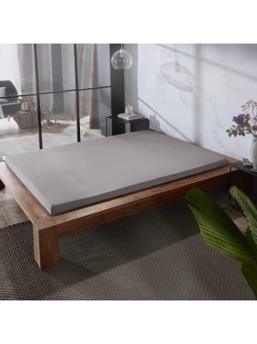 Erwin Müller Mako-Satin Spannbettlaken Landshut in silber