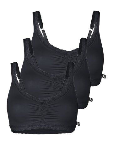 Like It 3er Pack Soft BH in schwarz