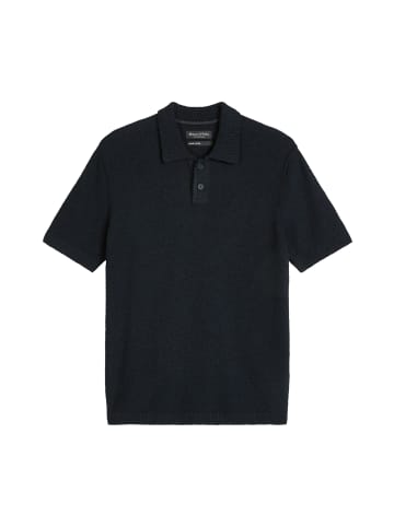 Marc O'Polo Bouclé-Poloshirt regular in Dark Navy