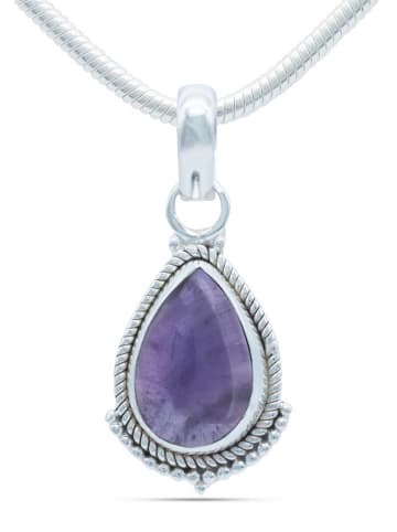 mantraroma 925er Silber - Ketten (L) 12 x (B) 27 mm mit Amethyst