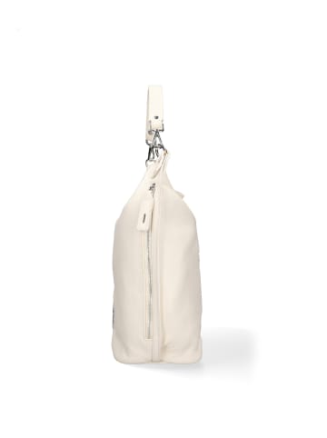 John Richmond Schultertasche in WHITE AND SILVER
