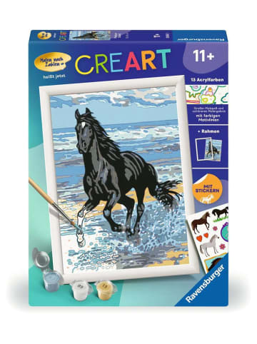 Ravensburger Malprodukte CreArt, Malen nach Zahlen Kinder - Pferd am Strand Malen nach Zahlen Kinder Ab 11 Jahre in bunt
