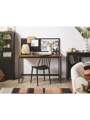 Beliani Schreibtisch VINCE in Schwarz/Braun - (W) 118 x (H) 121 x (L) 60 cm