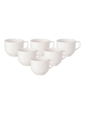 Villeroy & Boch 6er Set Kaffeetassen Afina in Weiß 150 ml in weiß