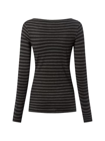 Marc O'Polo Langarmshirt in anthrazit schwarz