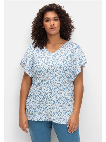 sheego by Joe Browns Bluse in blau gemustert