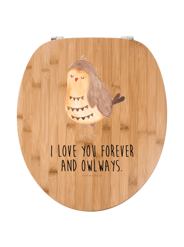 Mr. & Mrs. Panda Klobrille Eule Zufrieden mit Spruch in Braun