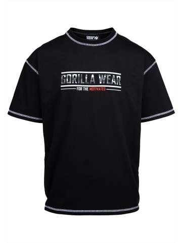 Gorilla Wear T-Shirt in Übergröße - Saginaw - Schwarz