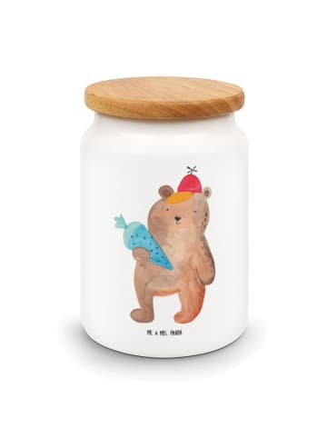 Mr. & Mrs. Panda Keksdose Bär Schultüte ohne Spruch in Weiß