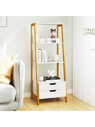 COSTWAY Leiterregal freistehend in Gold