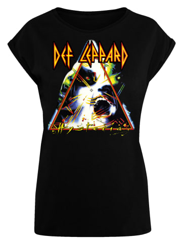 F4NT4STIC Extended Shoulder T-Shirt Def Leppard Hysteria in schwarz