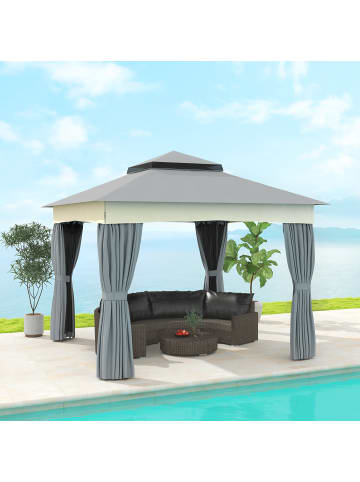Outsunny Pavillon 306L x 306B x 269H cm Dunkelgrau