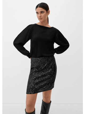 s.Oliver BLACK LABEL Strickpullover langarm in Schwarz