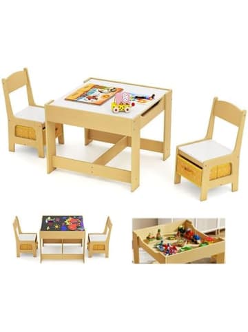 COSTWAY 3 tlg. Kindersitzgruppe 3-7 Jahren in Gelb