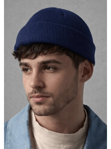 Yuhu Fisherman Beanie aus Polyester Unisex Mütze in Dunkel-Blau