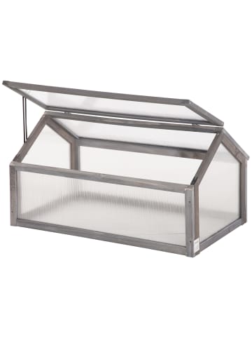 Outsunny Gewächshaus 90L x 52B x 49,5H cm Grau