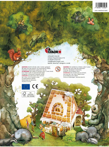 Atelier Hänsel und Gretel basteln Bastelbogen Lebkuchenhaus Ausschneidebogen |...
