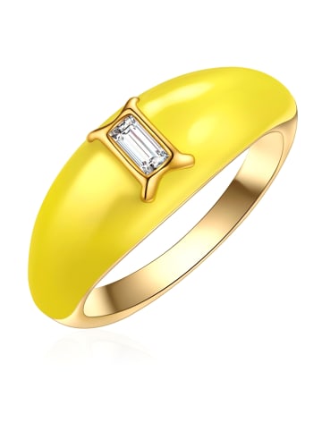 Glanzstücke München Ring Sternzeichen Zwillinge aus Sterling Silber mit Zirkonia in gelbgold